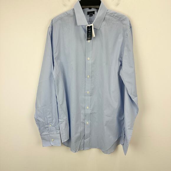 J.Crew Slim Performance Dress Shirt Classic Blue Eoe Cotton Blend Large NWT - Picture 6 of 13